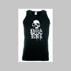 Punk Rock Skull - lebka čierne tielko 100% bavlna 